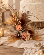 Load image into Gallery viewer, Rustic everlasting flowers cake hoop - 5 inch