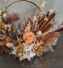 Load image into Gallery viewer, Rustic everlasting flowers cake hoop - 6 inch