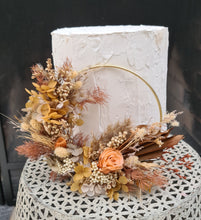 Load image into Gallery viewer, Rustic everlasting flowers cake hoop - 6 inch