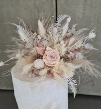 Load image into Gallery viewer, Double Everlasting preserved flowers cake topper - blush