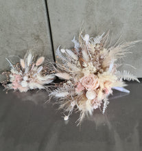 Load image into Gallery viewer, Double Everlasting preserved flowers cake topper - blush