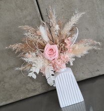 Load image into Gallery viewer, Blush Preserved rose floral cake topper