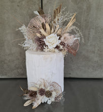 Load image into Gallery viewer, Everlasting preserved flowers double cake topper - blush