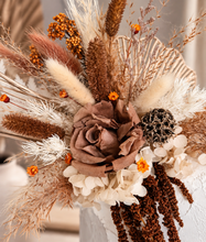 Load image into Gallery viewer, Everlasting preserved flowers double cake topper - rustic