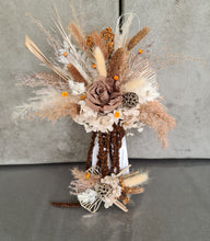 Load image into Gallery viewer, Everlasting preserved flowers double cake topper - rustic