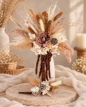 Load image into Gallery viewer, Everlasting preserved flowers double cake topper - rustic