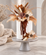 Load image into Gallery viewer, Everlasting preserved flowers double cake topper - rustic