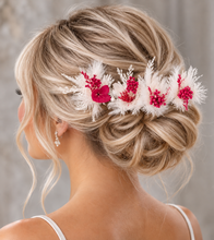 Load image into Gallery viewer, 4 x Everlasting bobby pins - white & red
