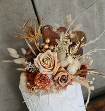 Load image into Gallery viewer, Everlasting flowers cake topper in rustic warm tones