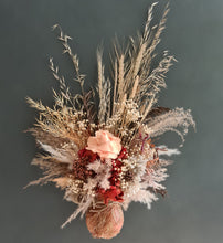 Load image into Gallery viewer, Autumn colours everlasting flowers in clay pot