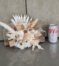 Load image into Gallery viewer, Boho Everlasting flowers on wood log
