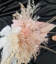 Load image into Gallery viewer, Blush palm spear everlasting flowers with vase