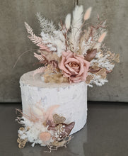 Load image into Gallery viewer, Everlasting flowers blush cake flowers topper x 2 - Wedding, Engagement