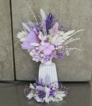 Load image into Gallery viewer, Double Everlasting flowers cake topper in purple
