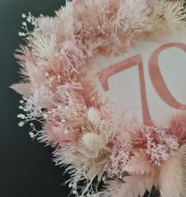 Load image into Gallery viewer, Blush Everlasting flowers 70th Birthday Cake topper