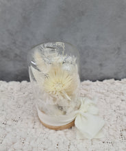 Load image into Gallery viewer, Preserved everlasting flowers baby glass dome - White