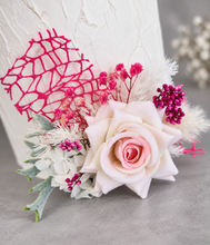 Load image into Gallery viewer, Everlasting flowers cake topper x 2 – Pink, fuchsia & green
