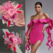 Load image into Gallery viewer, Everlasting flowers school formal / prom / wedding corsage - fuchsia