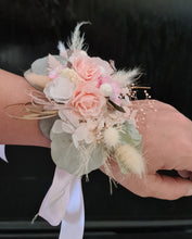 Load image into Gallery viewer, Everlasting flowers school formal / prom / wedding corsage - Pink & sage
