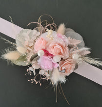 Load image into Gallery viewer, Everlasting flowers school formal / prom / wedding corsage - Pink & sage