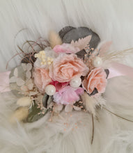 Load image into Gallery viewer, Everlasting flowers school formal / prom / wedding corsage - Pink & sage