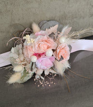Load image into Gallery viewer, Everlasting flowers school formal / prom / wedding corsage - Pink & sage
