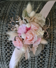 Load image into Gallery viewer, Everlasting flowers school formal / prom / wedding corsage - Pink & sage
