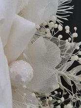 Load image into Gallery viewer, Everlasting flowers school formal / prom corsage – White with glitter