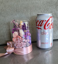 Load image into Gallery viewer, Preserved everlasting flowers mini glass dome – Purple / pink, yellow