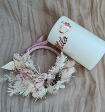 Load image into Gallery viewer, Pet Memory dog /cat Everlasting flowers reef & candle set – blush