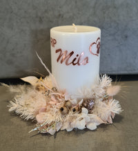 Load image into Gallery viewer, Pet Memory dog /cat Everlasting flowers reef & candle set – blush