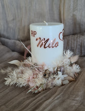 Load image into Gallery viewer, Pet Memory dog /cat Everlasting flowers reef & candle set – blush