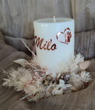 Load image into Gallery viewer, Pet Memory dog /cat Everlasting flowers reef & candle set – blush