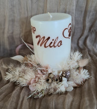 Load image into Gallery viewer, Pet Memory dog /cat Everlasting flowers reef & candle set – blush