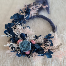 Load image into Gallery viewer, Pet Memory dog /cat Everlasting flowers reef & candle set - blue & pink