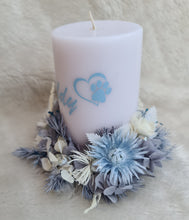 Load image into Gallery viewer, Pet Memory dog /cat preserved flowers reef & candle set - pastel blue
