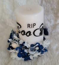 Load image into Gallery viewer, Pet Memory dog /cat Everlasting flowers reef & candle set - blue