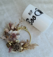 Load image into Gallery viewer, Pet Memory dog /cat preserved flowers reef & candle set - Autumn gold