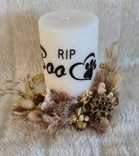Load image into Gallery viewer, Pet Memory dog /cat preserved flowers reef & candle set - Autumn gold