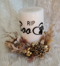 Load image into Gallery viewer, Pet Memory dog /cat preserved flowers reef & candle set - Autumn gold
