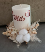 Load image into Gallery viewer, Pet Memory dog /cat preserved flowers reef & candle set - Cotton flower