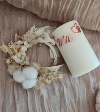 Load image into Gallery viewer, Pet Memory dog /cat preserved flowers reef & candle set - Cotton flower