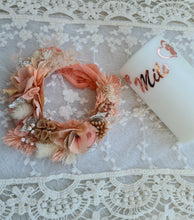 Load image into Gallery viewer, Pet Memory dog /cat Everlasting flowers reef & candle set - Peach orange