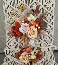 Load image into Gallery viewer, Double floral cake topper - rustic warm tones