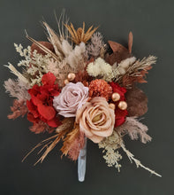 Load image into Gallery viewer, Double floral cake topper - rustic warm tones