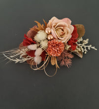 Load image into Gallery viewer, Double floral cake topper - rustic warm tones