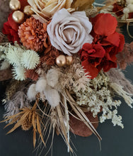 Load image into Gallery viewer, Double floral cake topper - rustic warm tones