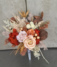 Load image into Gallery viewer, Double floral cake topper - rustic warm tones