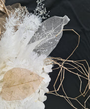 Load image into Gallery viewer, Designer perfume box Everlasting preserved flowers neutral & gold