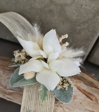 Load image into Gallery viewer, School formal / wedding corsage white & sage green